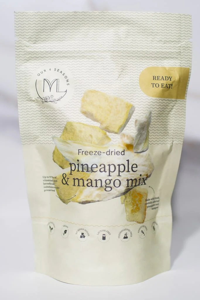 Liofilizuoti ananasai su mangais, 35g