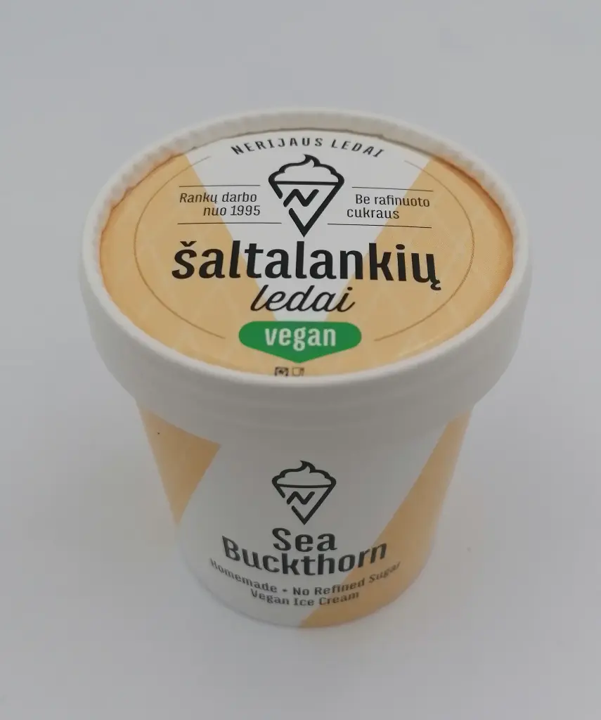 Kokosų - Šaltalankių Vegan ledai, 110g