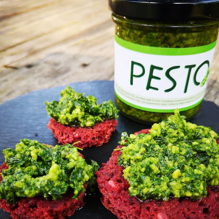 Veganiškas bazilikų pesto su anakardžių riešutais 165ml