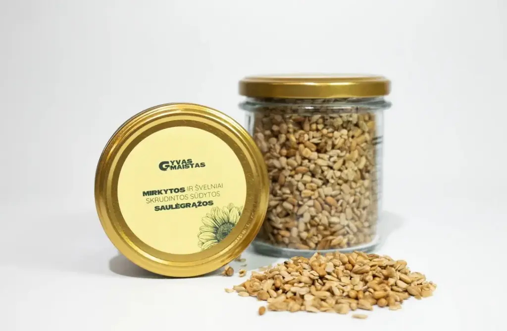 Mirkytos ir švelniai skrudintos, sūdytos saulėgrąžos, 130g.