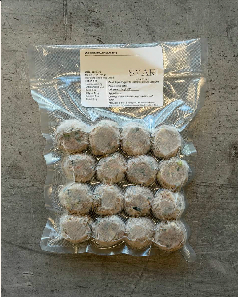 Brandintos jautienos kukulaičiai su daržovėmis, 400g