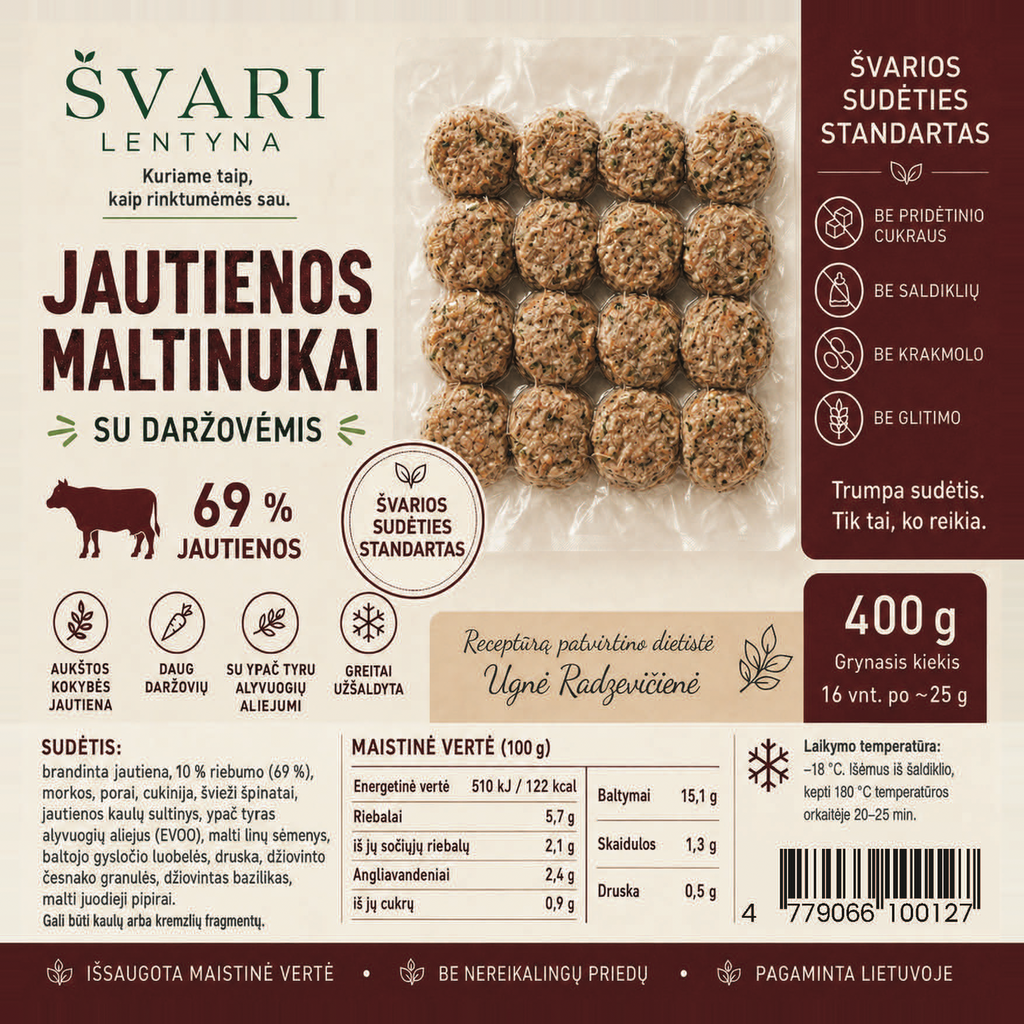Brandintos jautienos kukulaičiai su daržovėmis, 400g